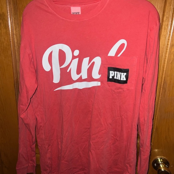 PINK Victoria's Secret Tops - PINK Victoria’s Secret Pink Long Sleeve Shirt